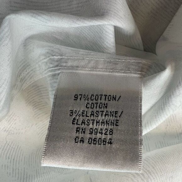 Bugatchi Dress Shirt White Pattern Shaped Fit Comfort Stretch Button Up Size 3XL - Picture 9 of 9